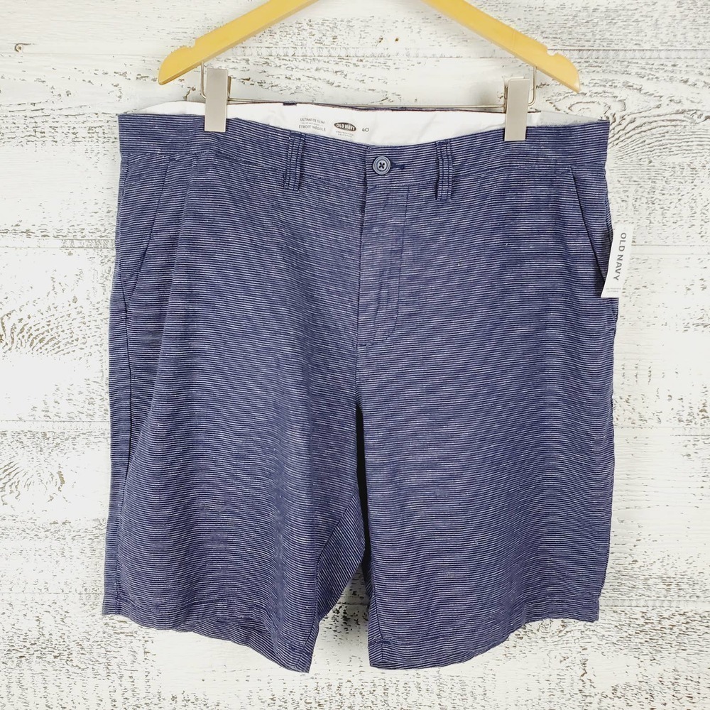 Old Navy Men Ultimate Slim Linen Blend Chino Zip Fly Shorts Sz 40 New With Tag